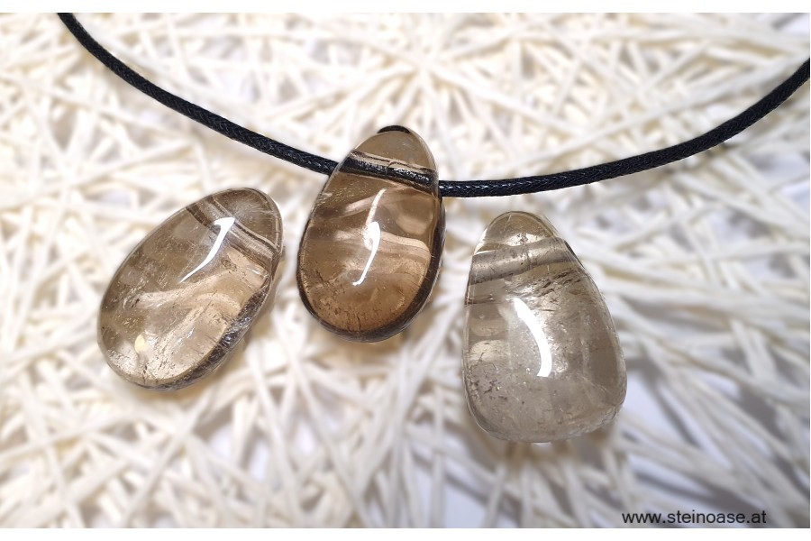 Anhänger Rauchquarz gebohrt